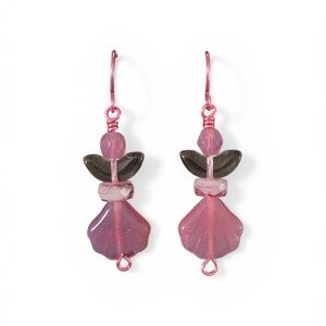 Elegant Pink Handmade Dangle Earrings
